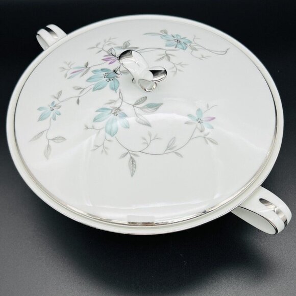 Noritake Lorene Round Covered Vegetable Dish Floral Handled #5764 Retired - Picture 2 of 15